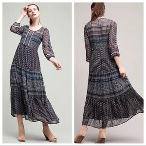 Floreat New Geometry Boho Maxi Dress NWOT